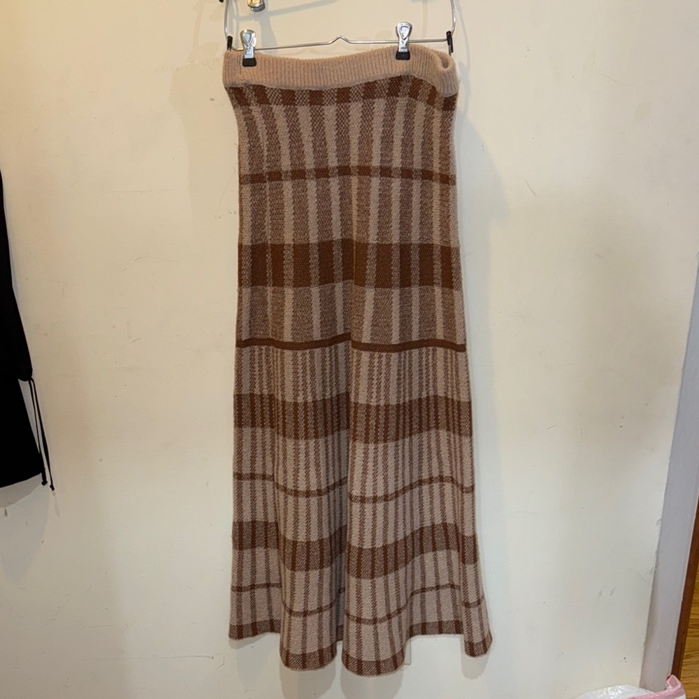 Striped Knit Maxi Skirt